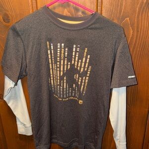 AND1 Kids Long Sleeve Tee - Gray and White